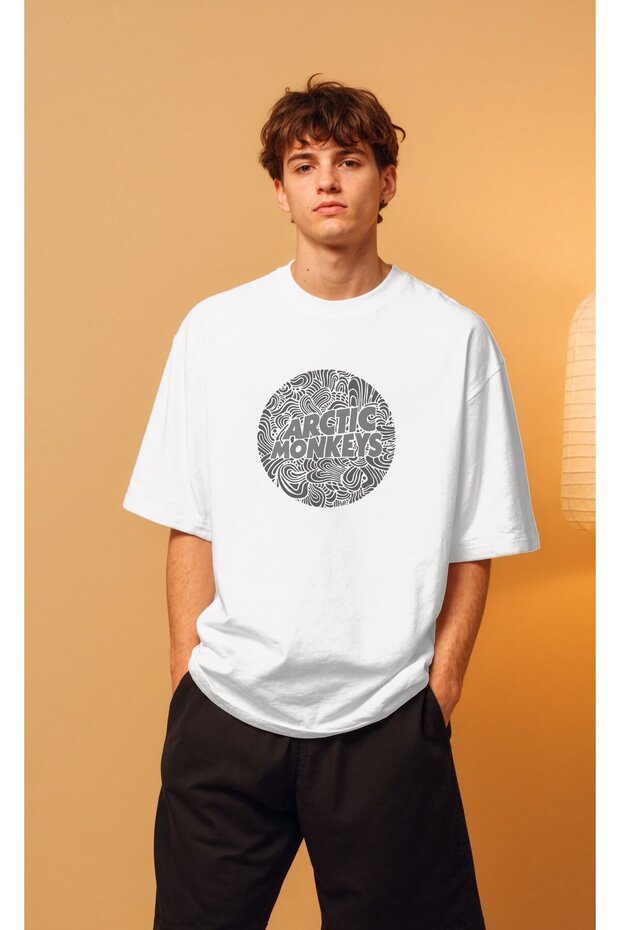 Arctic Monkeys Oversize Unisex White T-Shirt