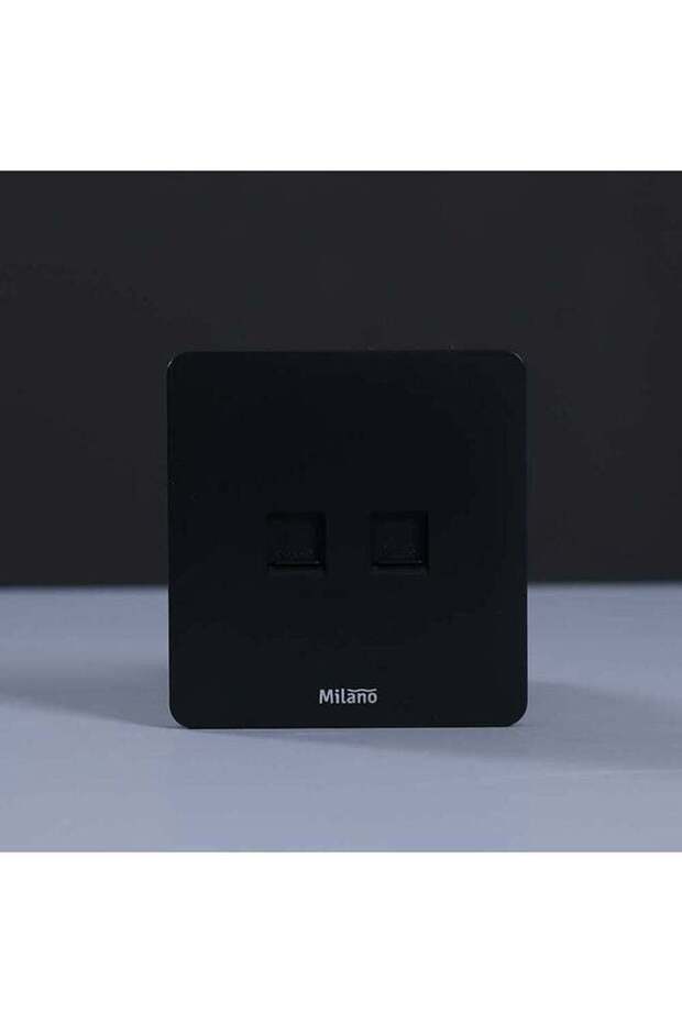 - Milano Dual Data Socket (Cat-6) Mblk Ps