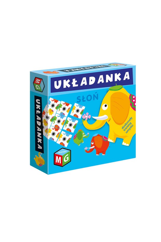 Puzzle mini Multigra, Elefant, Multicolor