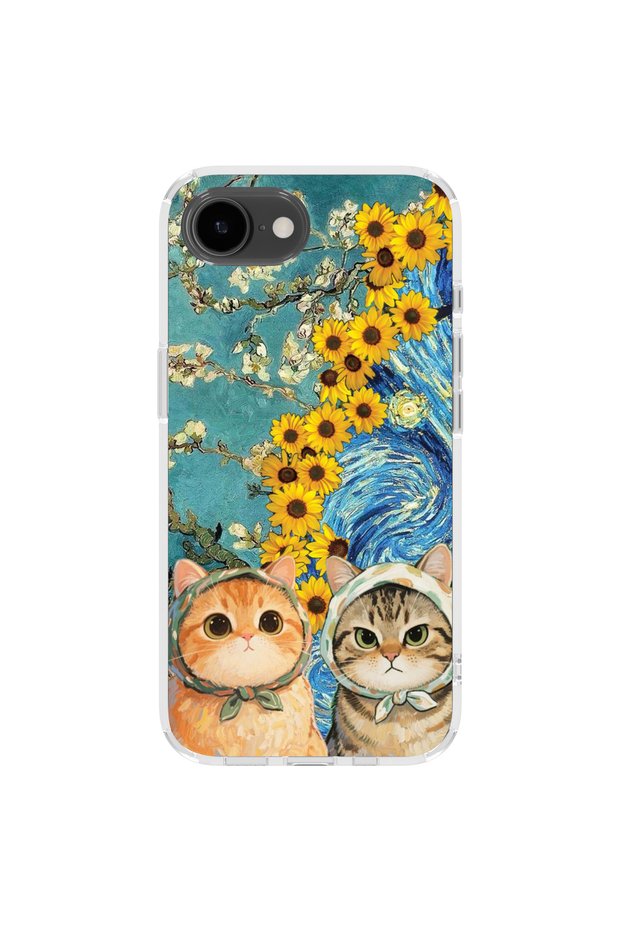iPhone 17E Compatible Printed Transparent Phone Case | Collection: Kawaii Cat