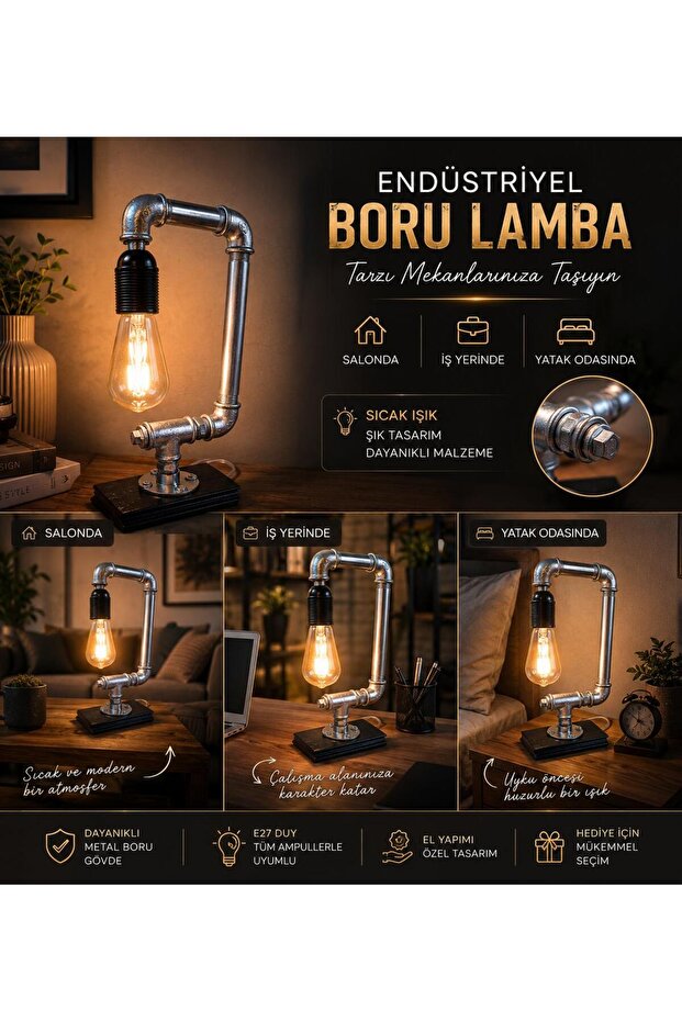 endüstriyel boru lamba