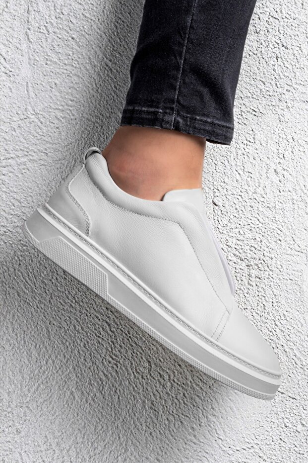 Espo Men's Genuine Leather Sneaker, Elastic Sneaker, Genuine Leather Sneaker, Men's Sneaker