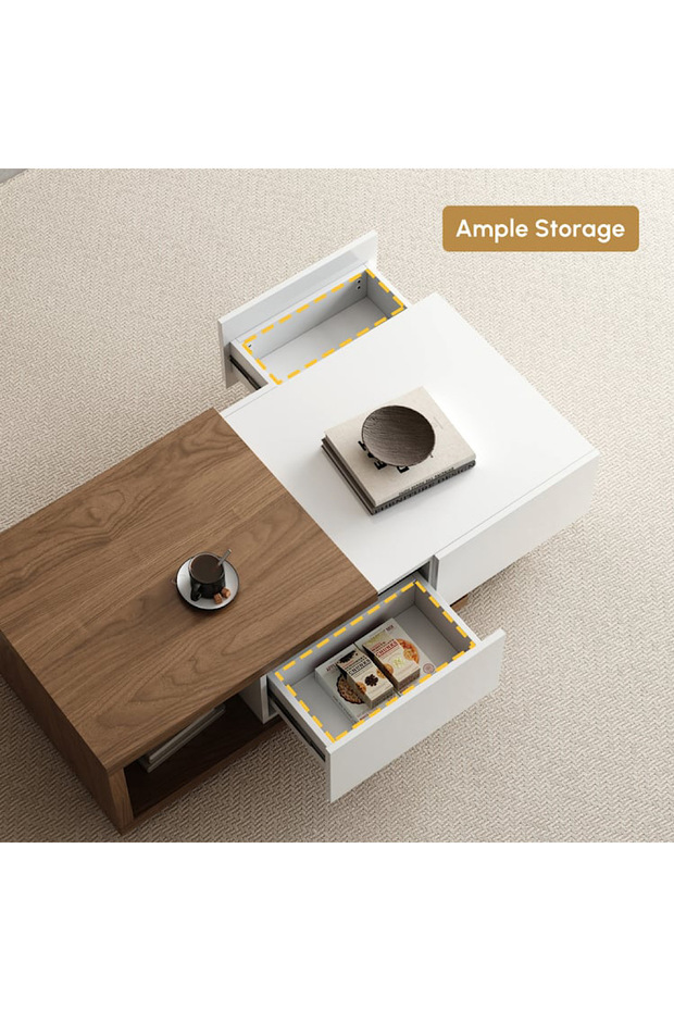 طاولة قهوة مودرن بتصميم ذكي وقابل للتمديد - 1
