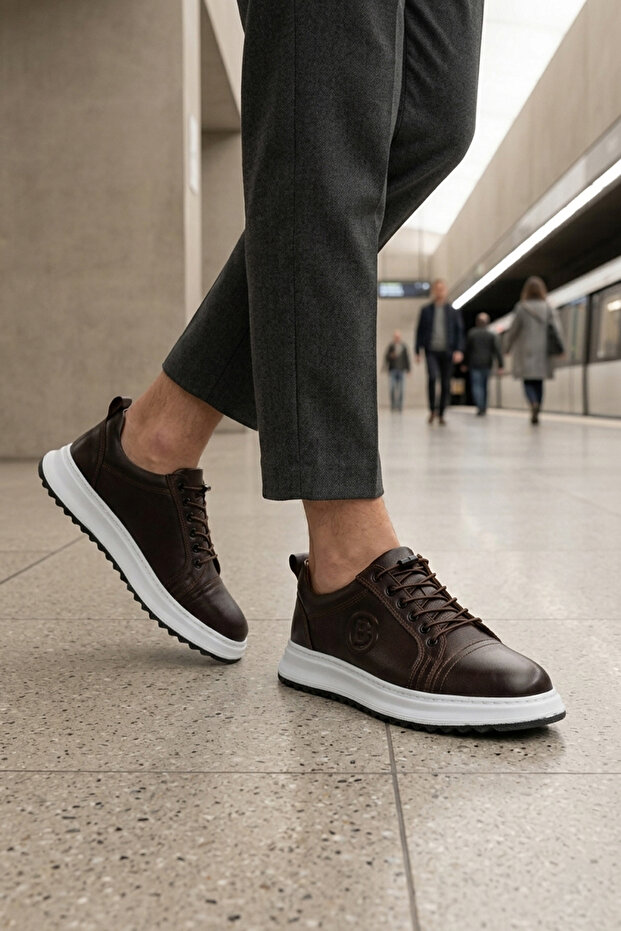 D1053 Daily Orthopedic 100% Genuine Leather Men's Classic Shoes