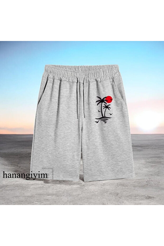 hanangiyim شورت مطاطي يومي من القطن الممشط للجنسين