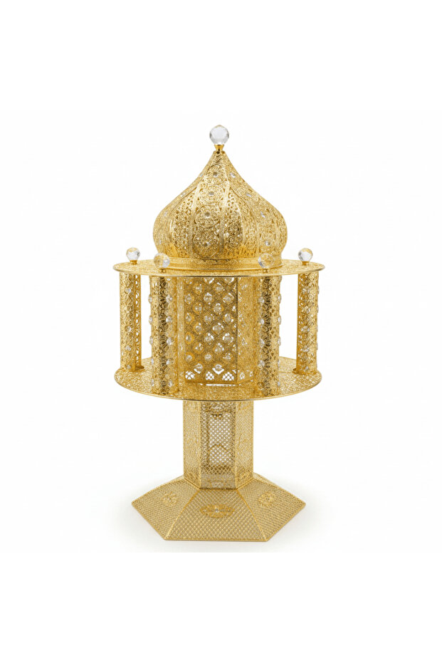 Pilsco Gold Incense Burner Ornate Filigree Mabkhara - 80 × 42 cm