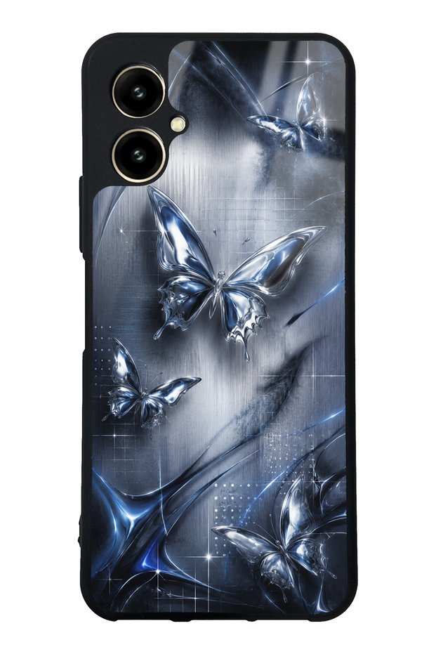 Omix X5 Midnight Chrome Butterfly Design Glossy Phone Case