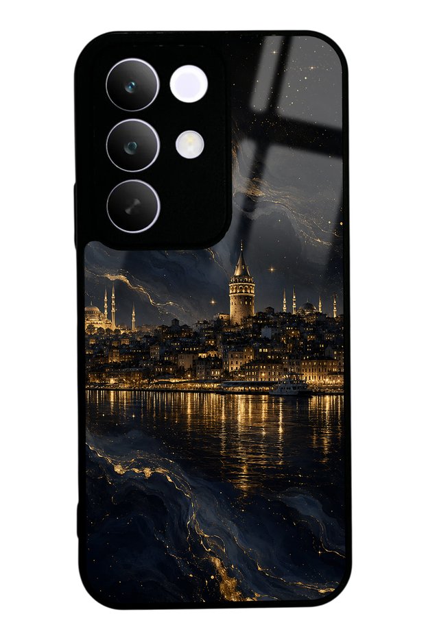 Realme C85 Golden Galata Night Design Glossy Phone Case