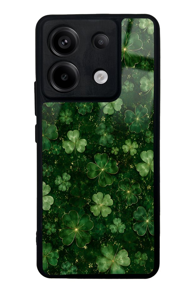 Xiaomi Redmi Note 13 Pro 5g Emerald Lucky Clover Design Glossy Phone Case