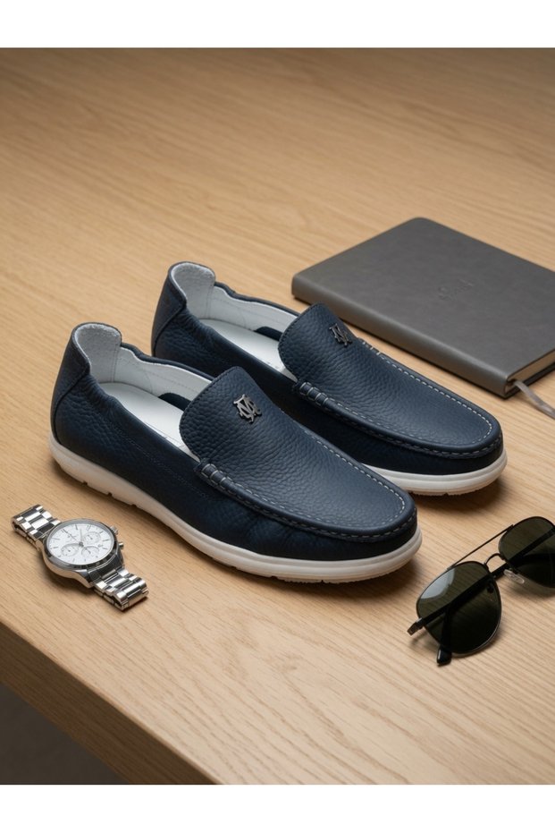 -Genuine Leather Loafer Men's Shoes