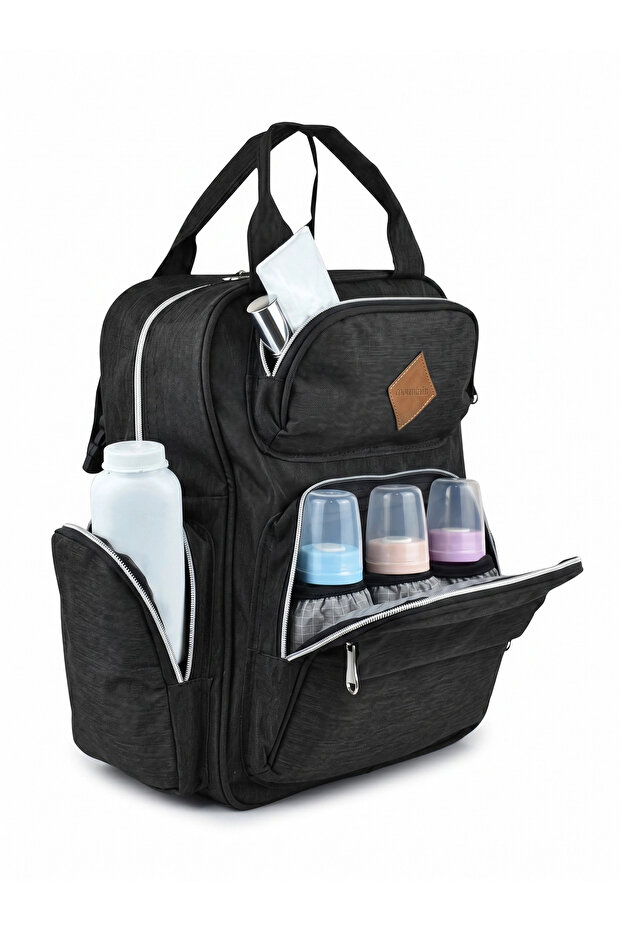 Multifunctional Mother-Baby Bag - Mother Backpack with 3 Thermal Bottle Compartments
