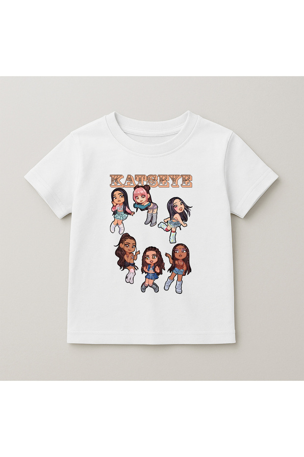 Katseye Printed Crew Neck Cotton Short Sleeve Kids & Youth T-Shirt