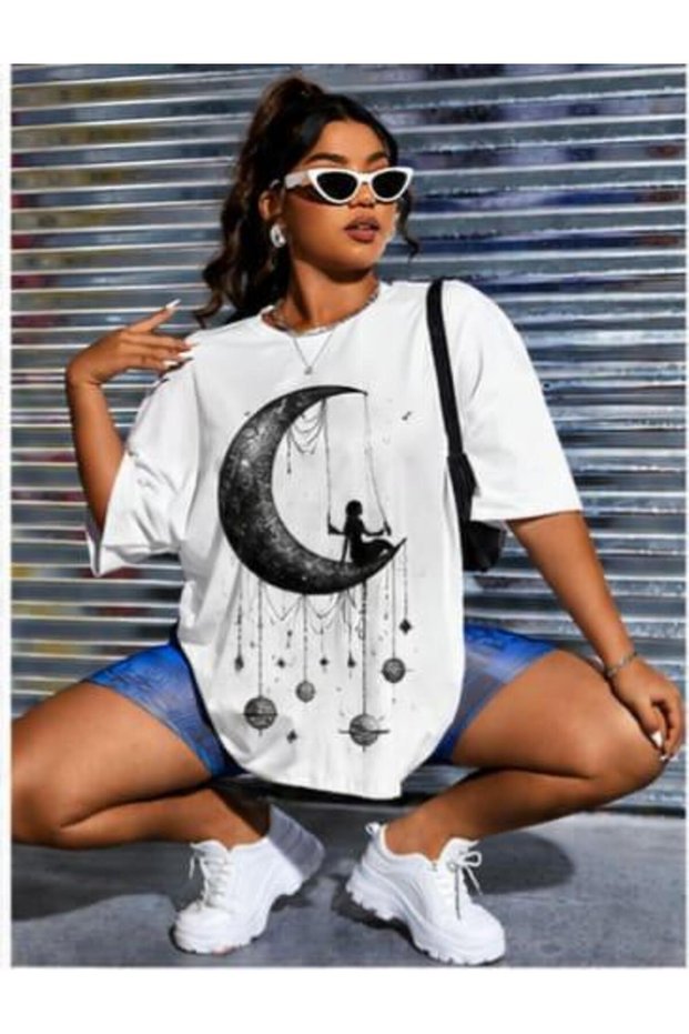 Calle Unisex Colorful Oversize Printed T-Shirt Streetwear Comfortable Fit Daily Premium