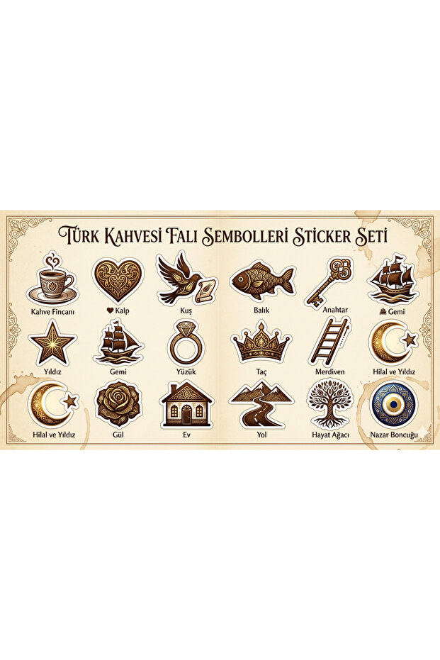 Istanbul Themed Sticker Set (21X30 cm 1 Set)
