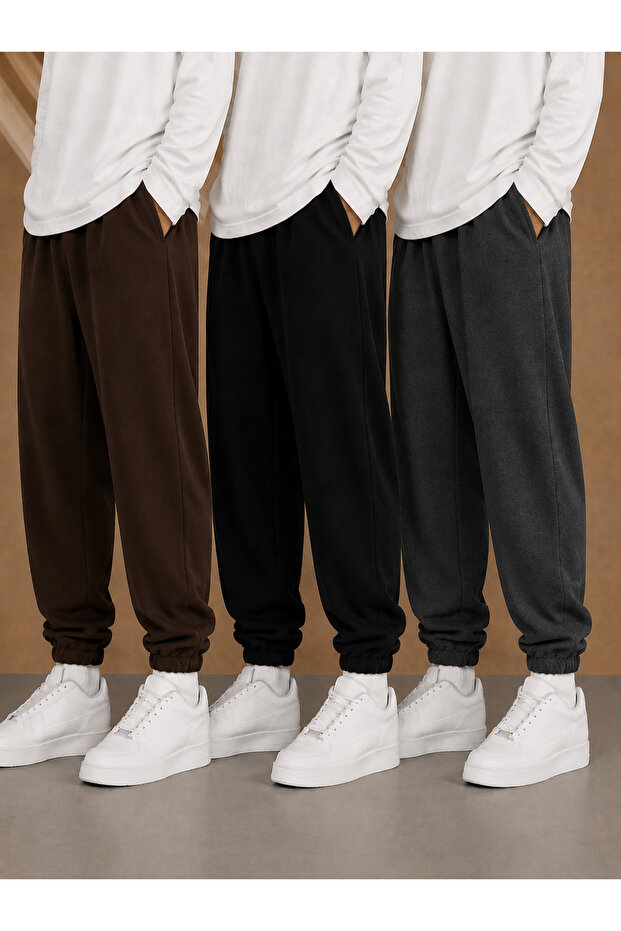 3-Piece Men's Rubberized Trackpants
