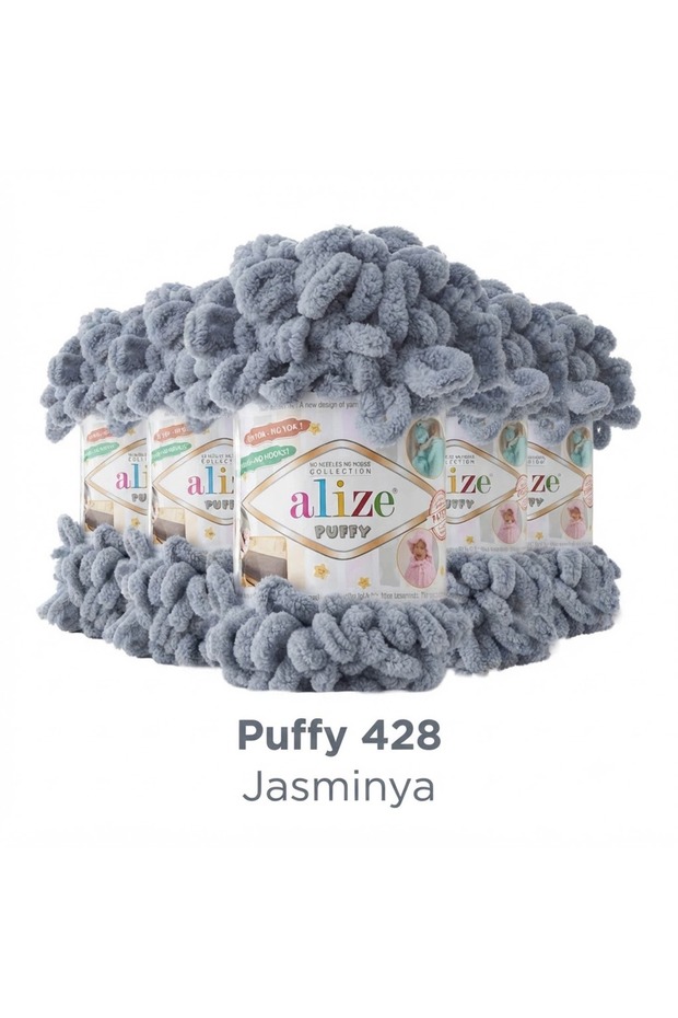 Pack of 5 Puffy No 428 Hand Knitting Yarn Without Needle Slippers Blanket Scarf Cardigan Mat Bag Hobby