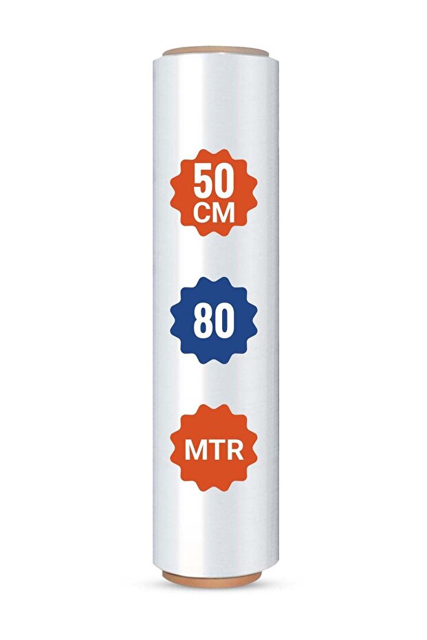 Stretch Film, Shrink Wrap for Pallet Wrap, Industrial Strength Stretch Wrap, Moving Wrapping Plastic Roll Industrial Packaging (80 METER-1ROLL)