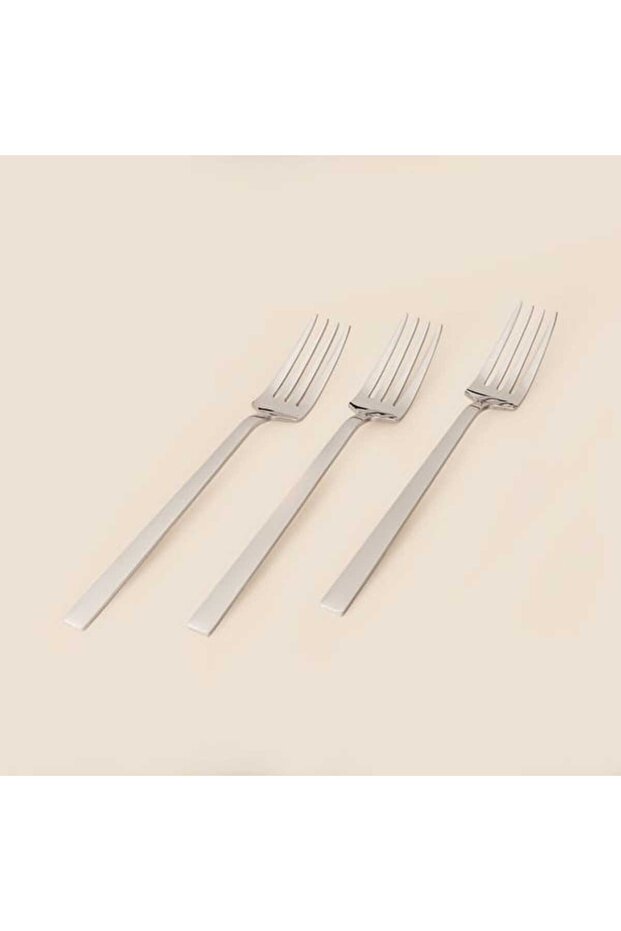 Doğa 3-Piece Dinner Forks - Platinum