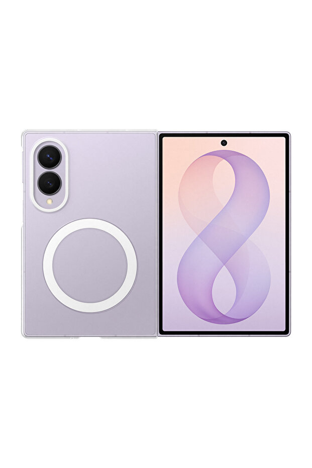 Galaxy z fold8 transparent magnet case - clear