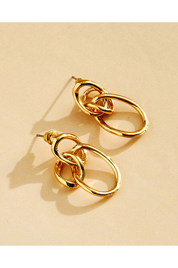 Women Gold Embellished Earrings