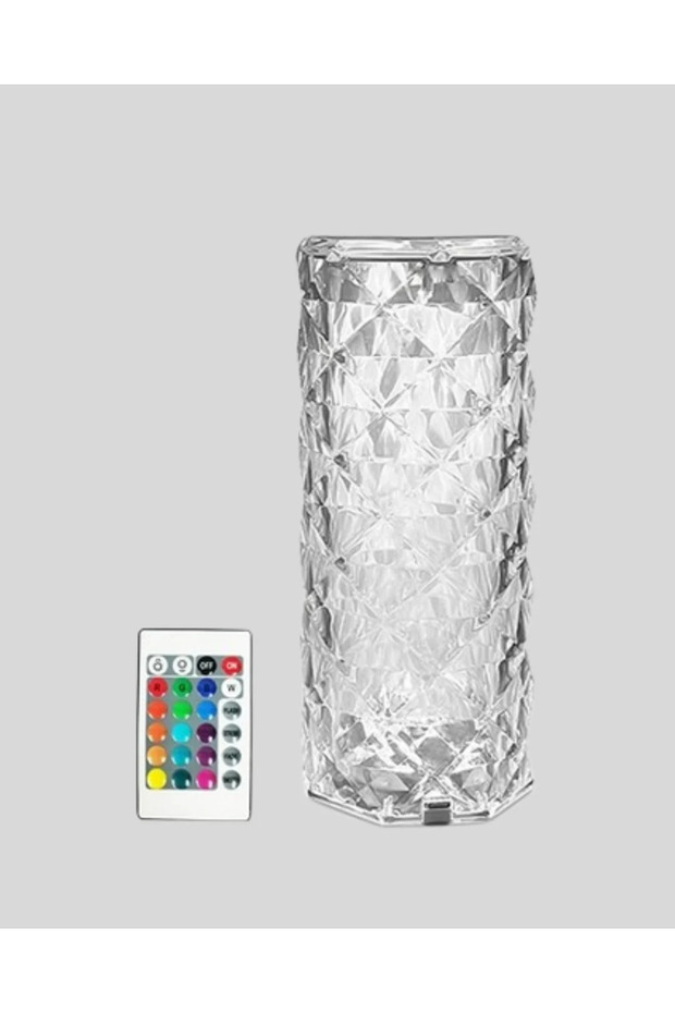 Ilkestor Crystal Design Rgb Led Night Light – Remote Controlled, Color Changing (204737) Decorative Item