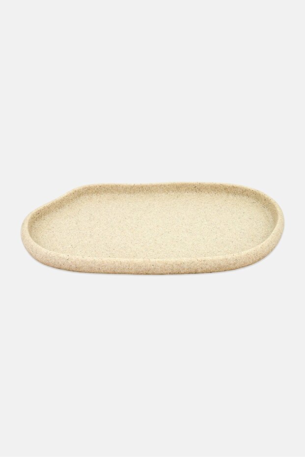 Decorative Resin Tray, Beige