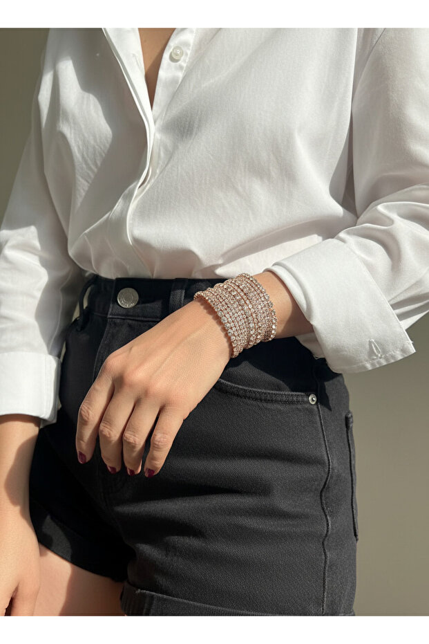 Accessories Gold Multi-Stone Women's Bracelet, Event and Evening Combination