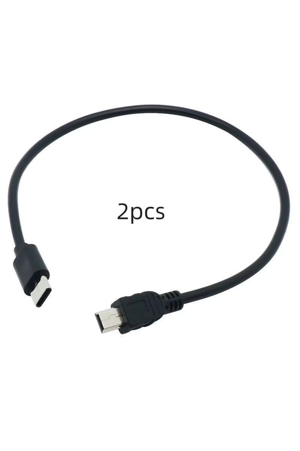 2pcs Type C to Mini USB Cable Ultra Short USB C to USB Mini-5pin Charging Data Cable Cord for MP3 MP