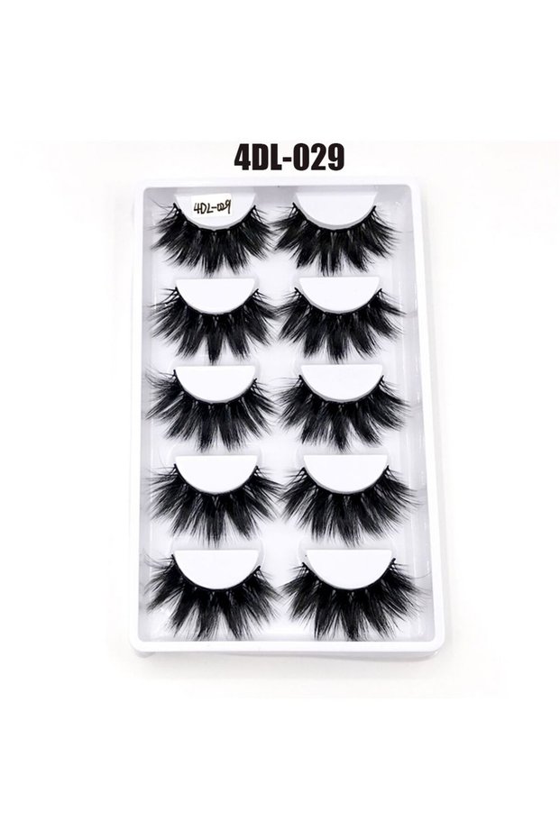 4DL-029 Woman 4D Faux Mink Hair False Eyelashes Eye Lash Extension Cruelty-free Full Volume Thick N