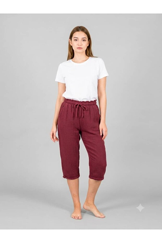 Muslin Fringed Capri