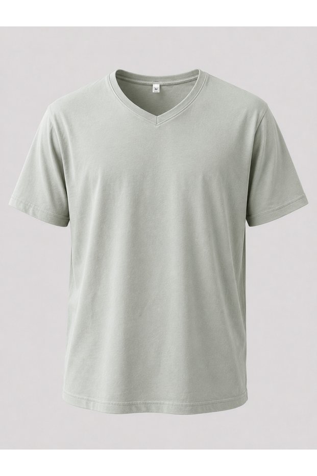 V-Neck Cotton T-Shirt Tight Fit