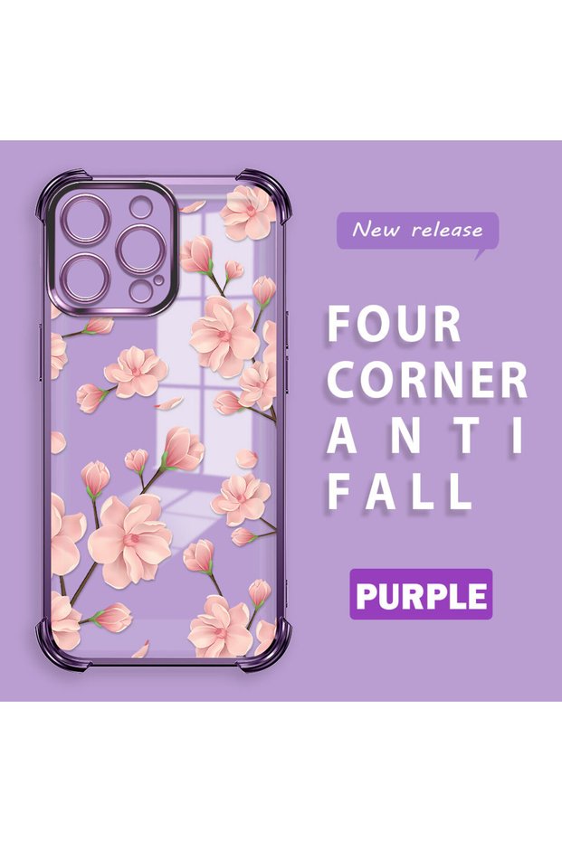 iPhone 14 Pro Max Compatible Transparent Back Four Corners Reinforced Impact Protection Silicone Case