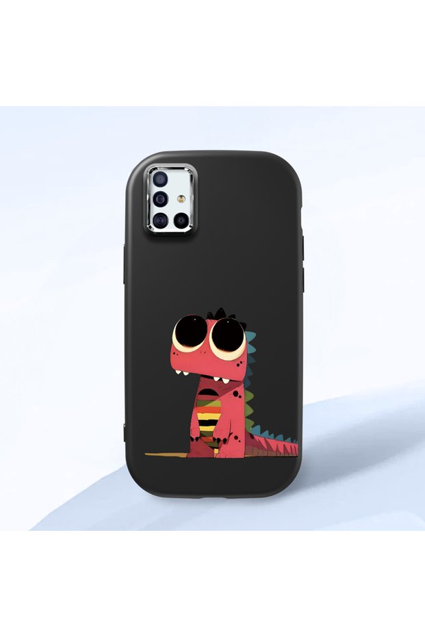 Samsung Galaxy A51 4g Compatible Shock-Absorbing Camera Protected Black Silicone Case