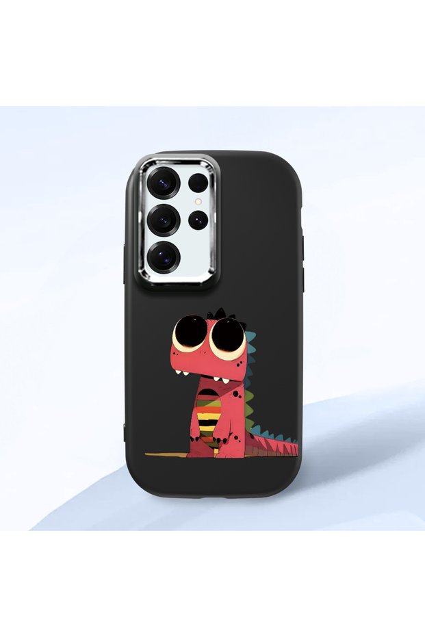 Black Silicone Case Compatible with Samsung Galaxy S25 Ultra with Shock-Absorbing Camera Protections