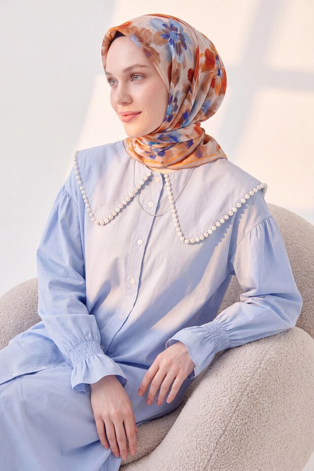 Soft Scarf Fleur Orange