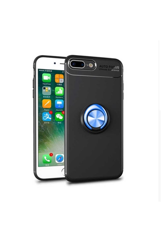 حافظة متوافقة مع هاتف Apple Iphone 7 Plus غطاء سيليكون مع حامل حلقة قابل للدوران