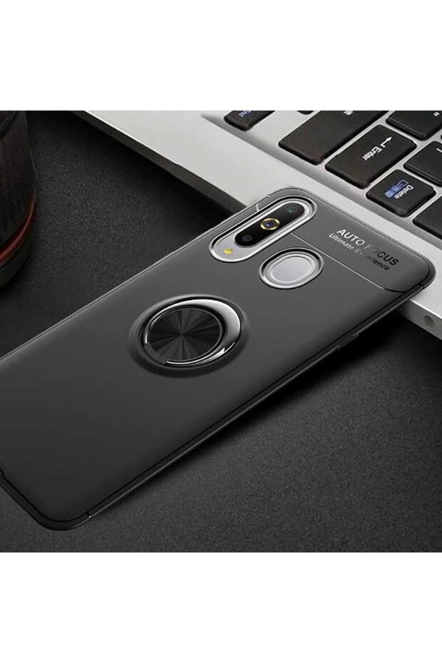 Silicone Ravel Cover with Rotatable Ring Stand for Samsung Galaxy A20S Compatible Mobile Phone