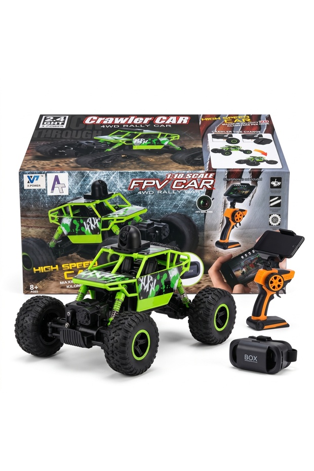 Remote Control Car with Hd Camera & 3D Vr Glasses - Connects to Phone App - Rechargeable