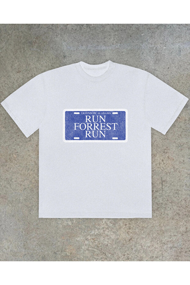 تي شيرت مطبوع عليه Run Forrest Run للجنسين مقاس كبير
