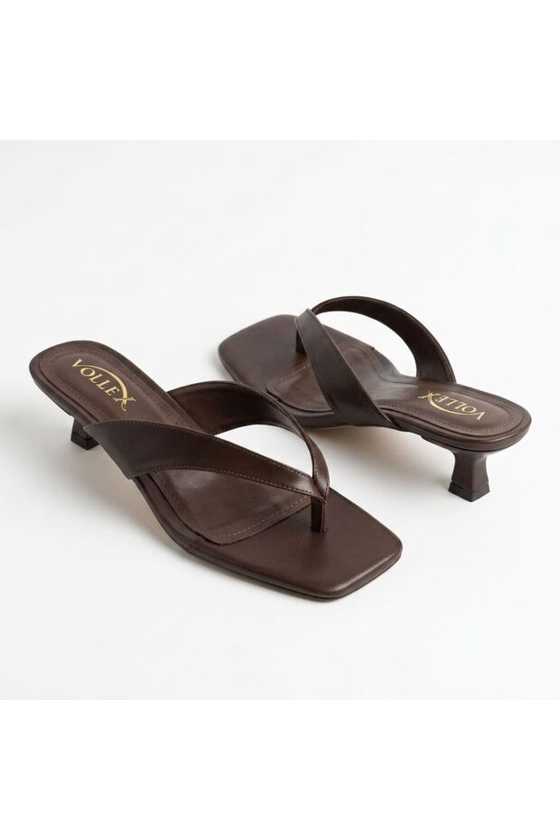 Vollex Women's Flip-Flop Heeled Slippers