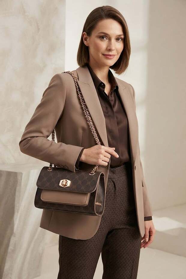 426-26Y Women's Shoulder Bag Brown