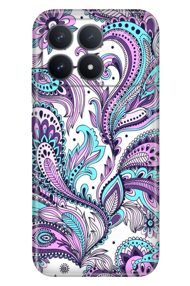 Poco F8 Pro 6.59" Case Colorful Silicone Printed Tpu Blue Mandala