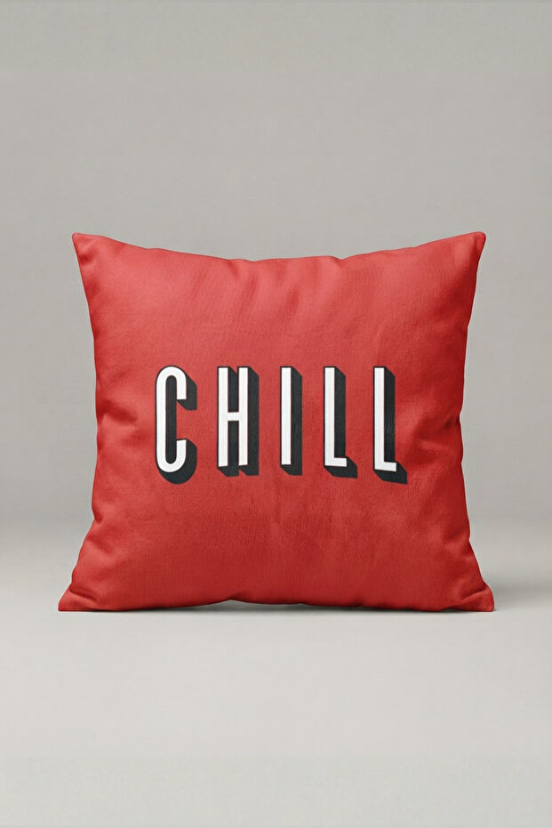 Red Chill Written Cushion Cover 264 – Chill Red Design 45X45 cm