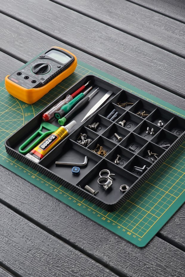Modern Hard Plastic Electronic Organizer Tray