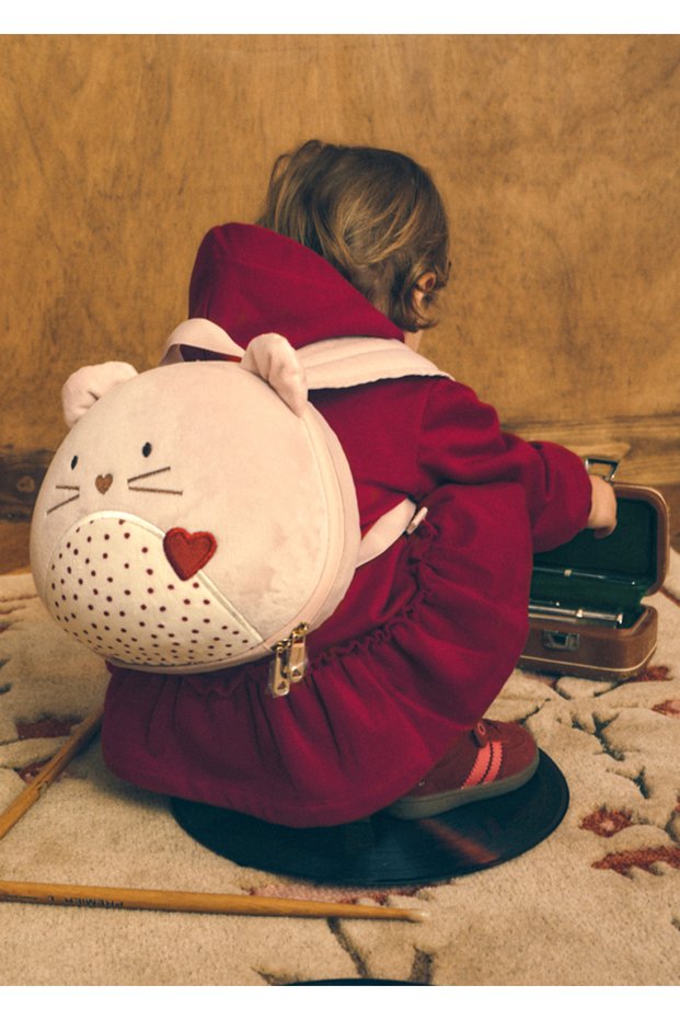 Girl's Animal Patterned Backpack with Ears 10268