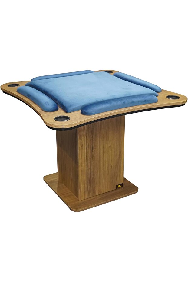 Point Plus Plot Curved Table with Drawer for Game Storage - Sky