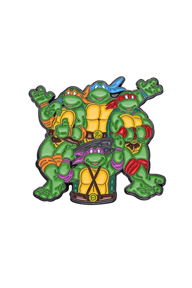 Bandai 1Pcs Cute Anime Ninja Turtles Enamel Pins Funny Turtle Leonardo Raphael Donatello's Enamel La