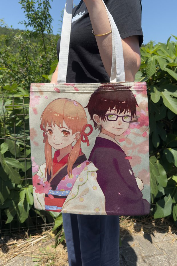 Sangatsu No Lion V5 Summer Winter Double-Sided Canvas Printing Tote Bag Anime Bag