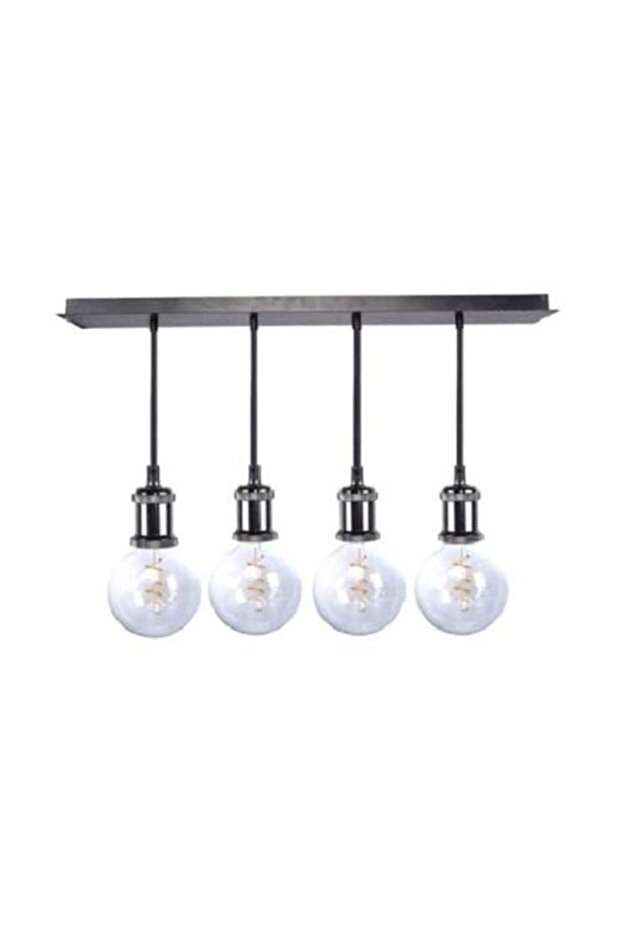 Rectangular Quad Holder Pendant Black