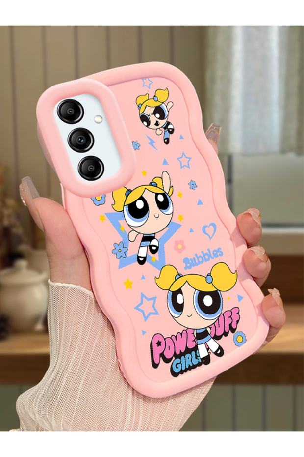 Samsung Galaxy A14 5g Compatible Case Camera Protective Pink Silicone Couple Phone Case Cartoon Pattern